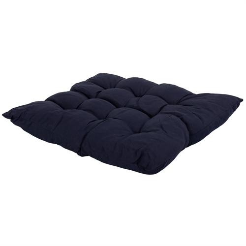 Chair Cushion - 35x35x6 cm - Dark Blue Solid Garden Cushion