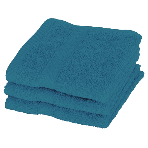 Face cloth - 30x30 cm - Diamond - Petrol - 100% Cotton - Soft face cloths from Egeria