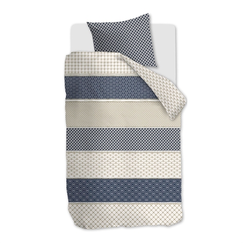 Patterned bedding 140x200 cm - Bedding set in 100% soft cotton - Ropes Navy - Riviéra Maison bed linen