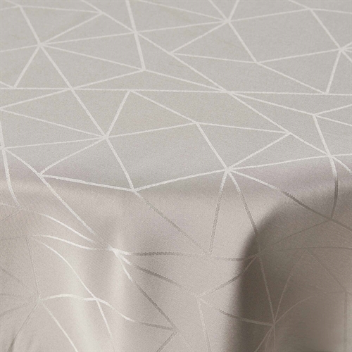 Round tablecloth - Ø230 cm - Sandy coloured tablecloth - Jacquard woven tablecloth - Exclusive party tablecloth
