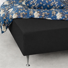 Extra depth fitted sheet 90x200 cm - Black - 100% Cotton satin - Fitted sheet for mattress