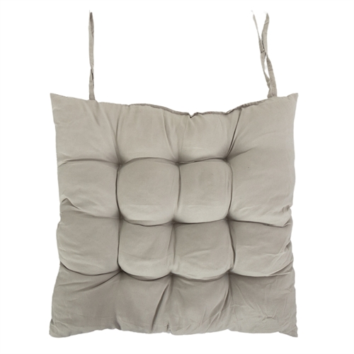 Chair Cushion - 35x35x6 cm - Grey solid color garden cushion