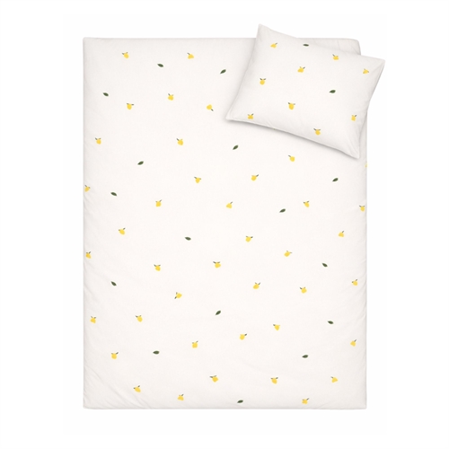 Lemon bedding - 100% cotton - Junior bedding 100x140 cm - Sand-coloured with lemons