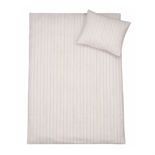 Baby bedding 70x100 cm - White bedding set with purple stripes - 100% soft cotton bed linen