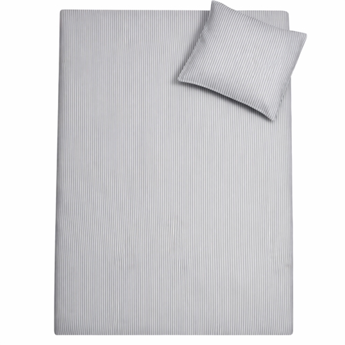 Baby bedding 70x100 cm - Bedding set with white and blue stripes - 100% soft cotton bed linen