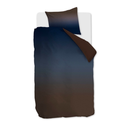 Patterned organic bedding 140x200 cm - Bedding set in 100% organic cotton satin - Silence Blue - Beddinghouse bed linen