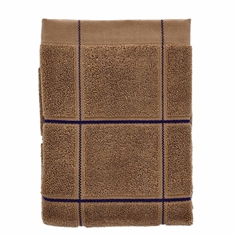 Organic towel - 100% organic cotton - Södahl Vista - Brown checkered
