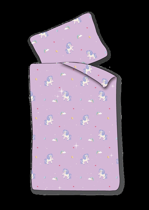 Junior Bedding 100x140 cm - Purple Unicorn Bedding Set - 100% Soft Cotton Bed Linen