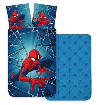 Junior Bedding 100x140 cm - Reversible Bedding Set with Spiderman - 100% Cotton Bed Linen