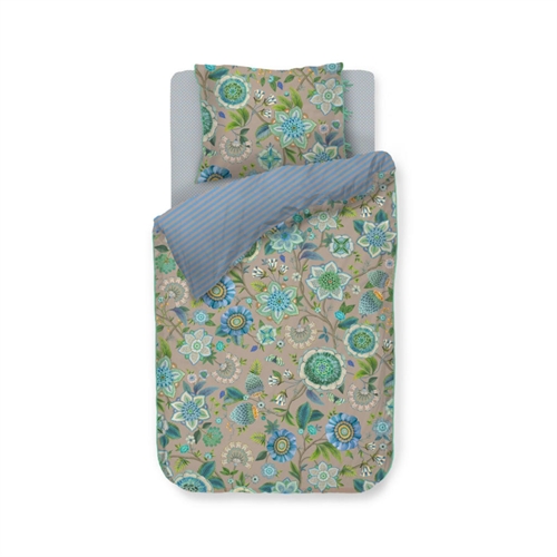 Floral bedding 140x200 cm - Blue reversible bedding set in 100% soft cotton - Viva La Vida Blue - Pip Studio bed linen