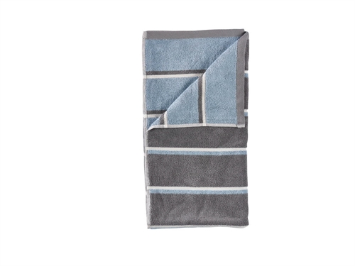 Towel - 100% cotton - 50x100 cm - Zone Denmark Sauna - Striped Grey