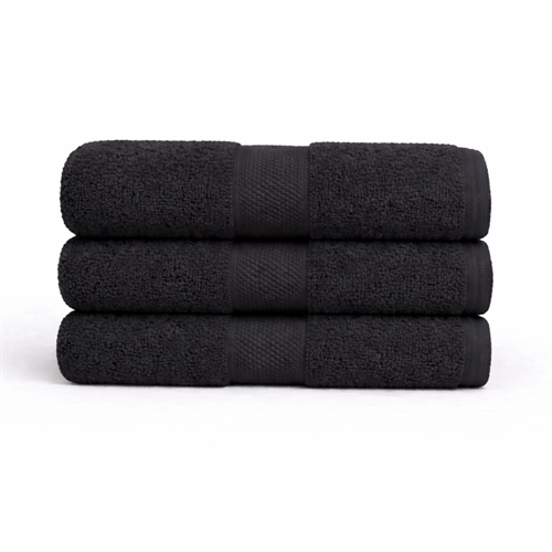 Cotton towel - 100% cotton - Diamond - Black