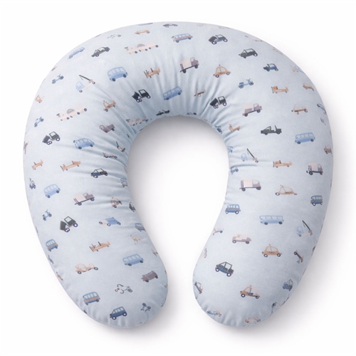 Nursing pillow - 60x50x10 cm - Blue with cars