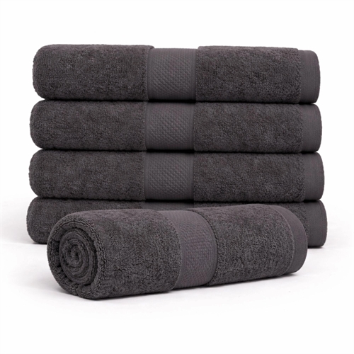 Cotton towel - 100% cotton - Bath towel 70x140 cm - Diamond - Anthracite grey