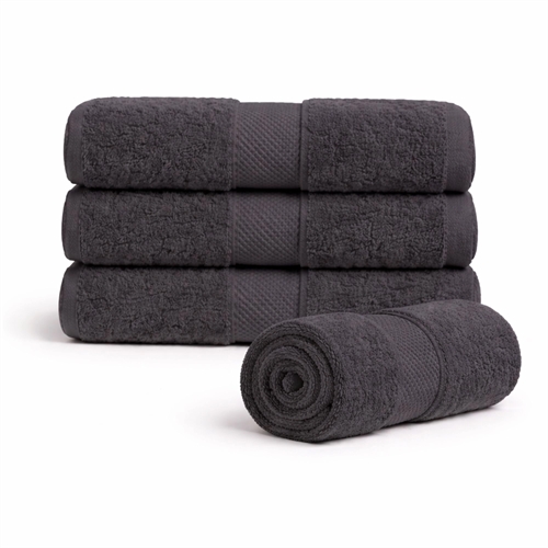 Cotton towel - 100% cotton - 50x100 cm - Diamant - Anthracite grey