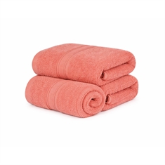 Cotton towel - 100% cotton - Coral