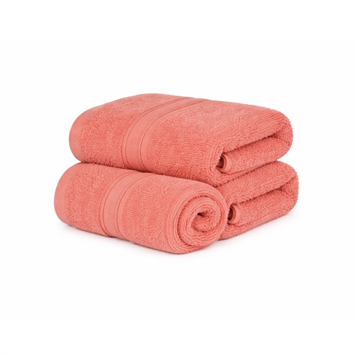 Cotton towel - 100% cotton - Coral