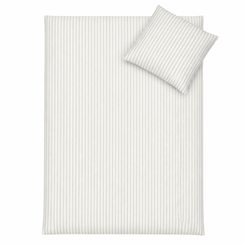 Baby bedding 70x100 cm - White bedding set with green stripes - 100% soft cotton bed linen