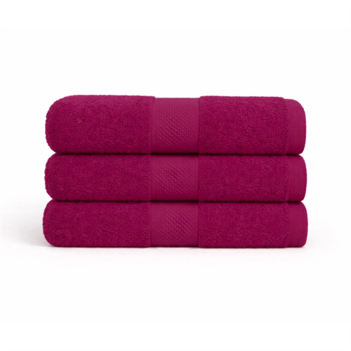 Cotton towel - 100% cotton - Diamant - Aubergine