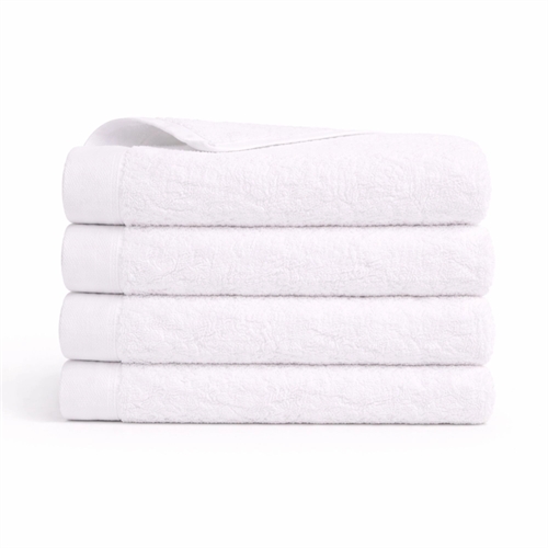Cotton towel - 100% cotton - Bath towel 70x140 cm - Poppy - White