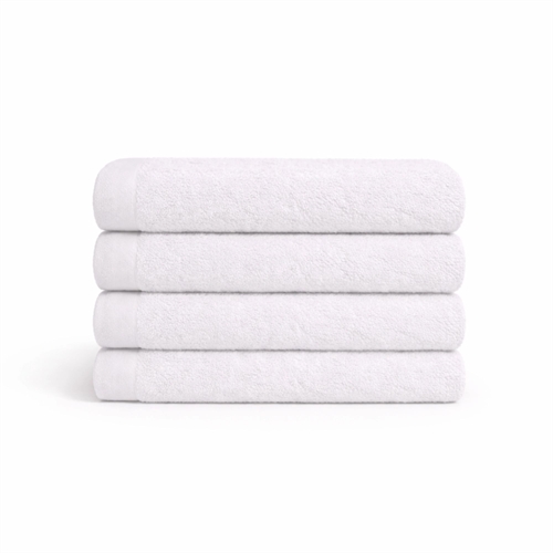 Cotton towel - 100% cotton - Poppy - White