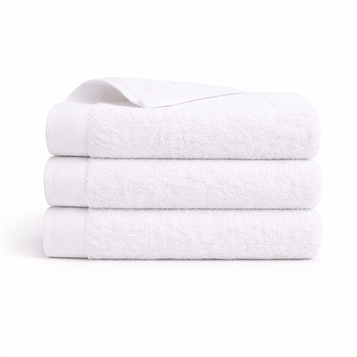 Cotton towel - 100% cotton - Guest towel 40x60 cm - Poppy - White