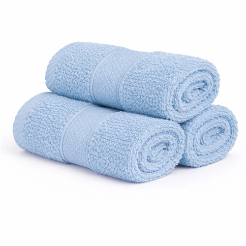 Cotton washcloth - 100% cotton - 30x30 cm washcloth - Diamond - Light blue
