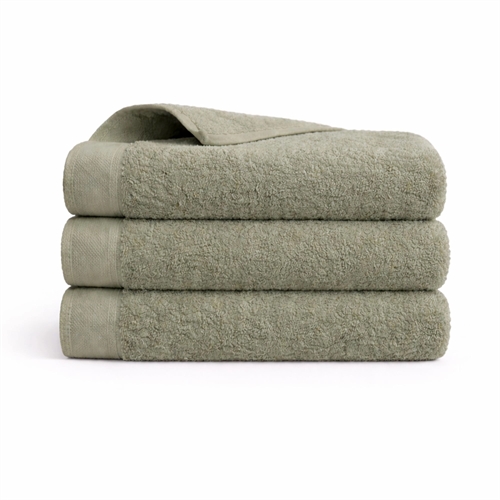 Cotton towel - 100% cotton - Guest towel 40x60 cm - Poppy - Light green