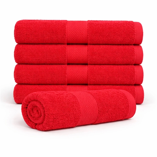Cotton towel - 100% cotton - Bath towel 70x140 cm - Diamond - Red