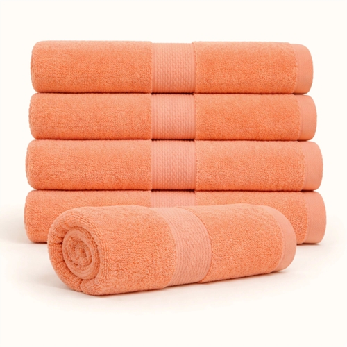 Cotton towel - 100% cotton - Bath towel 70x140 cm - Diamond - Orange