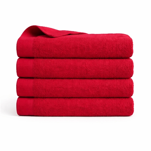 Cotton towel - 100% cotton - Bath sheet 100x150 cm - Poppy - Red