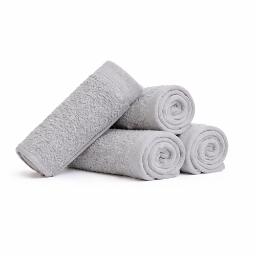 Cotton washcloths - 100% cotton - Washcloths 30x30 cm - 4-pack - Poppy - Light gray